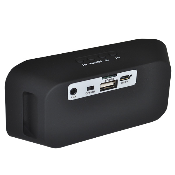 Bocina Retro Bluetooth Portatil Recargable con Sistema de Iluminacion Frontal Funcion de Manos Libres Radio FM Entradas USB Auxiliar y SD / Master / MS-LEDB