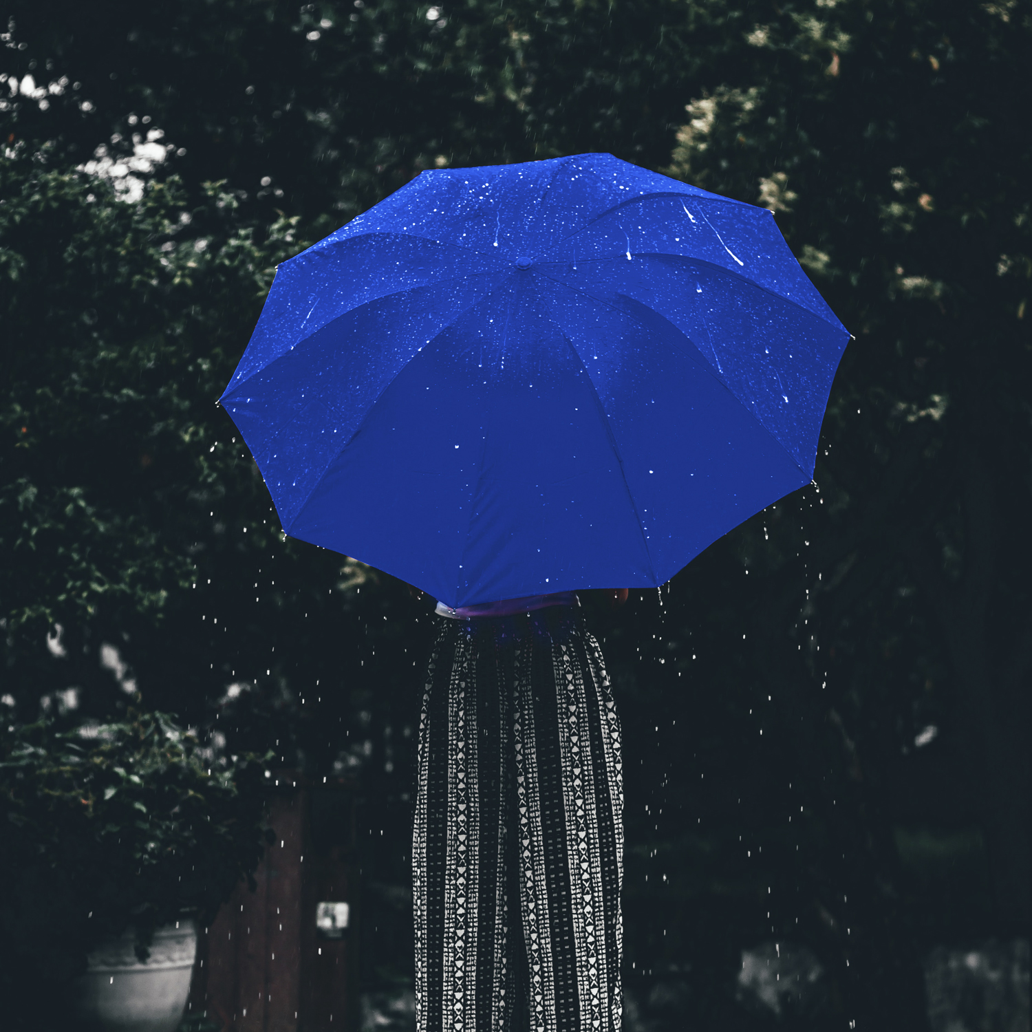 Paraguas Azul de bolsillo sombrilla automático protección rayos UV