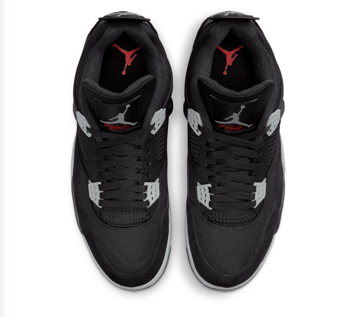 TENIS AIR JORDAN 4 RETRO BLACK CANVAS (DH7138-006)