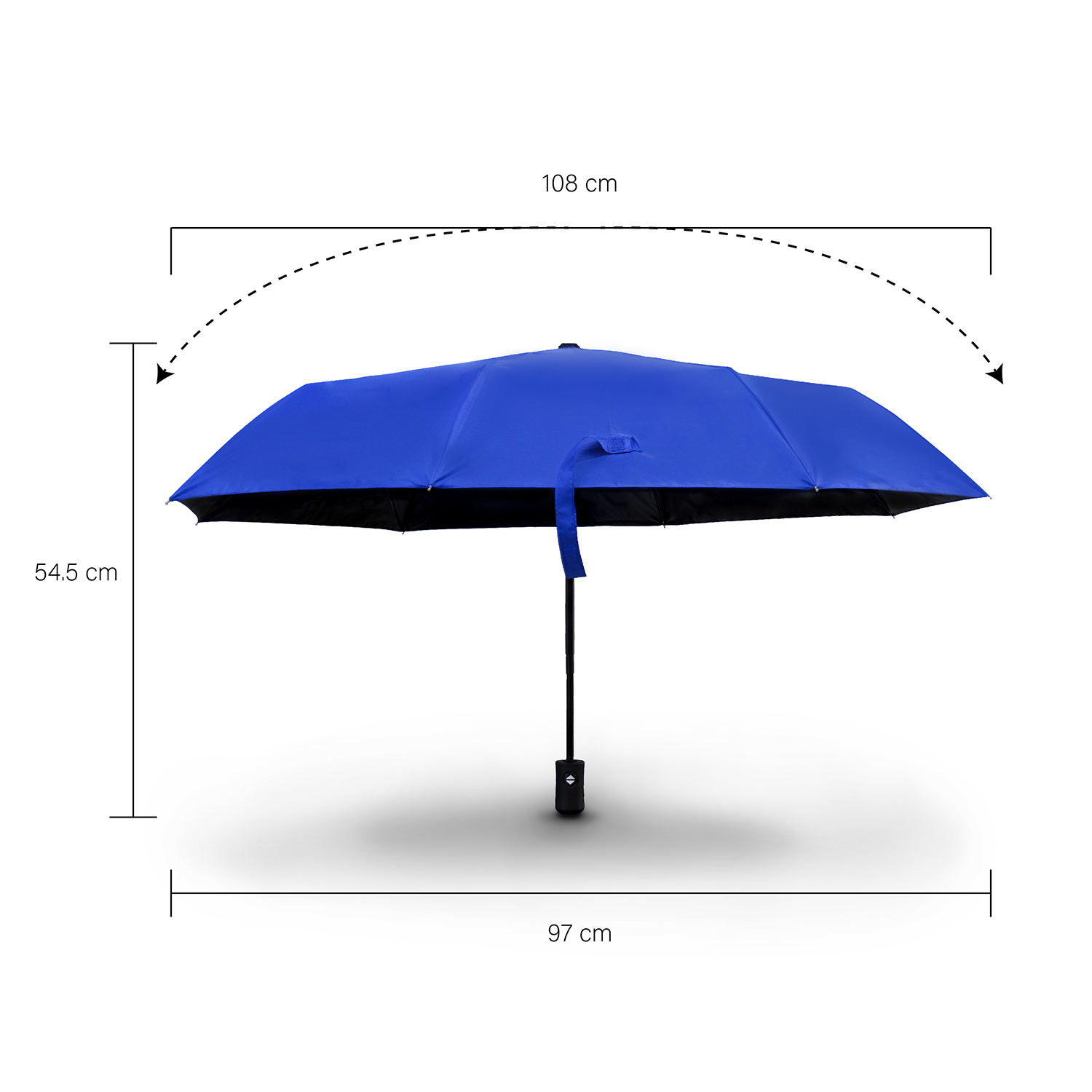 Paraguas Azul de bolsillo sombrilla automático protección rayos UV