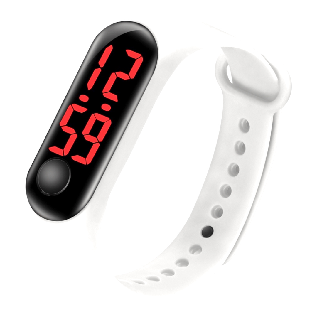 Reloj Led Touch Deportivo Ajustable Silicona Unisex Delgado