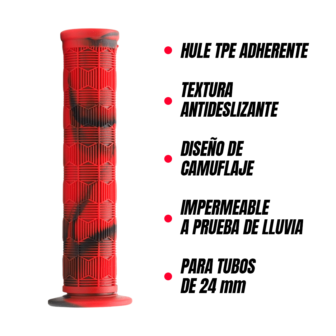 Puños Bicicleta Bmx De Goma Camuflaje Antiderrapantes 140 Mm