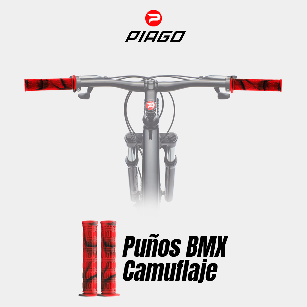 Puños Bicicleta Bmx De Goma Camuflaje Antiderrapantes 140 Mm