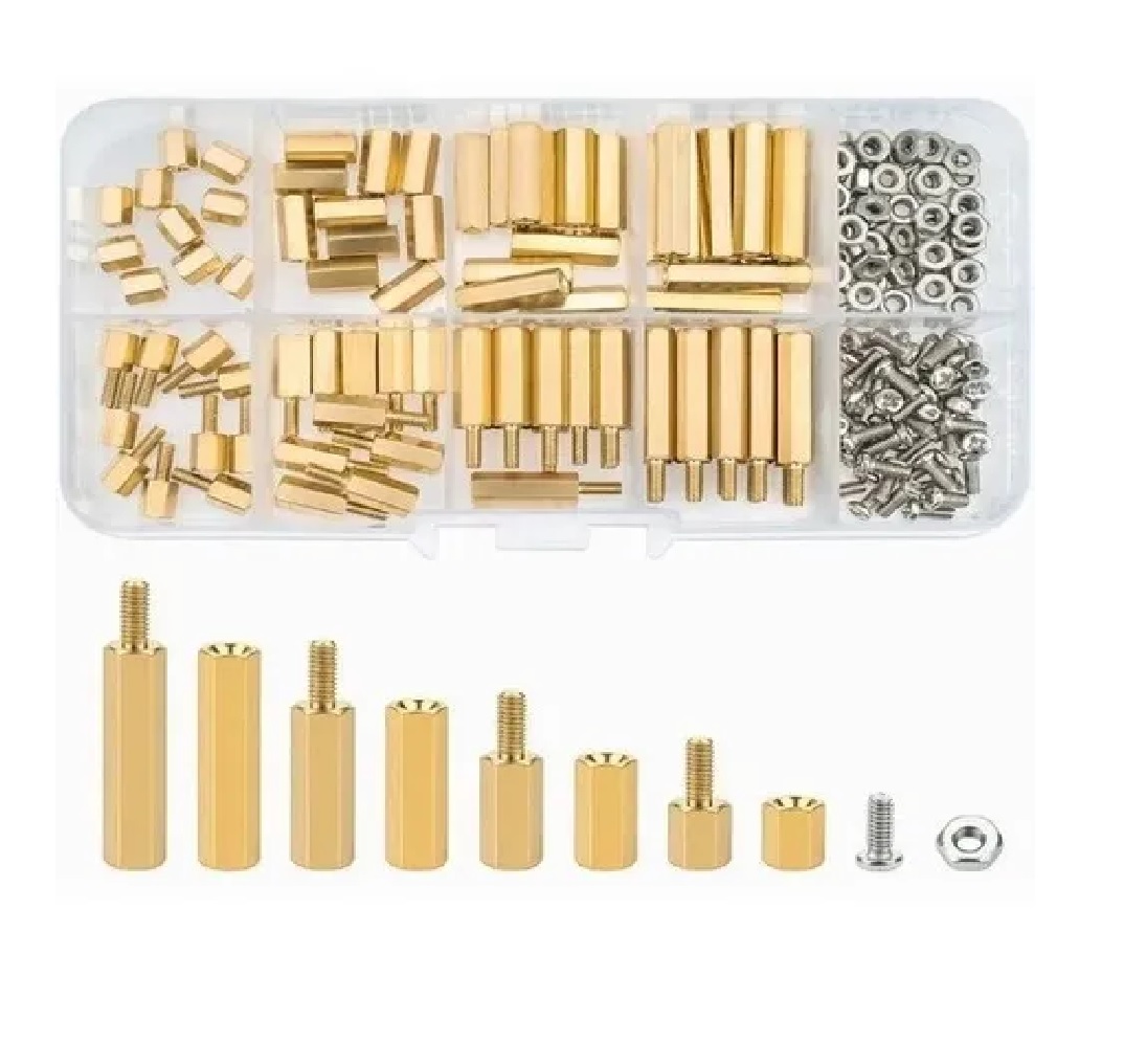 Kit Separadores Y Tornillos M3 De Laton Hexagonal