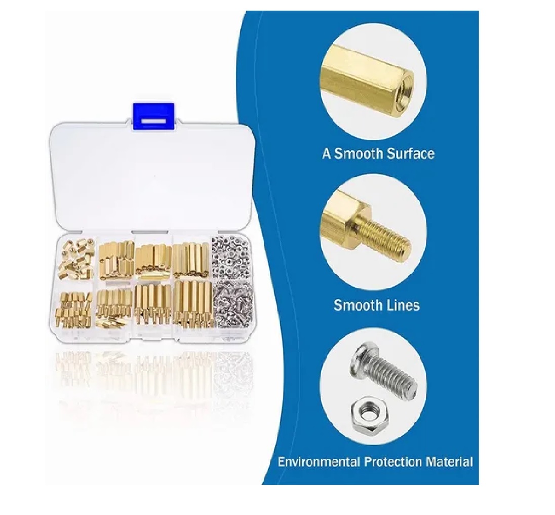 Kit Separadores Y Tornillos M3 De Laton Hexagonal