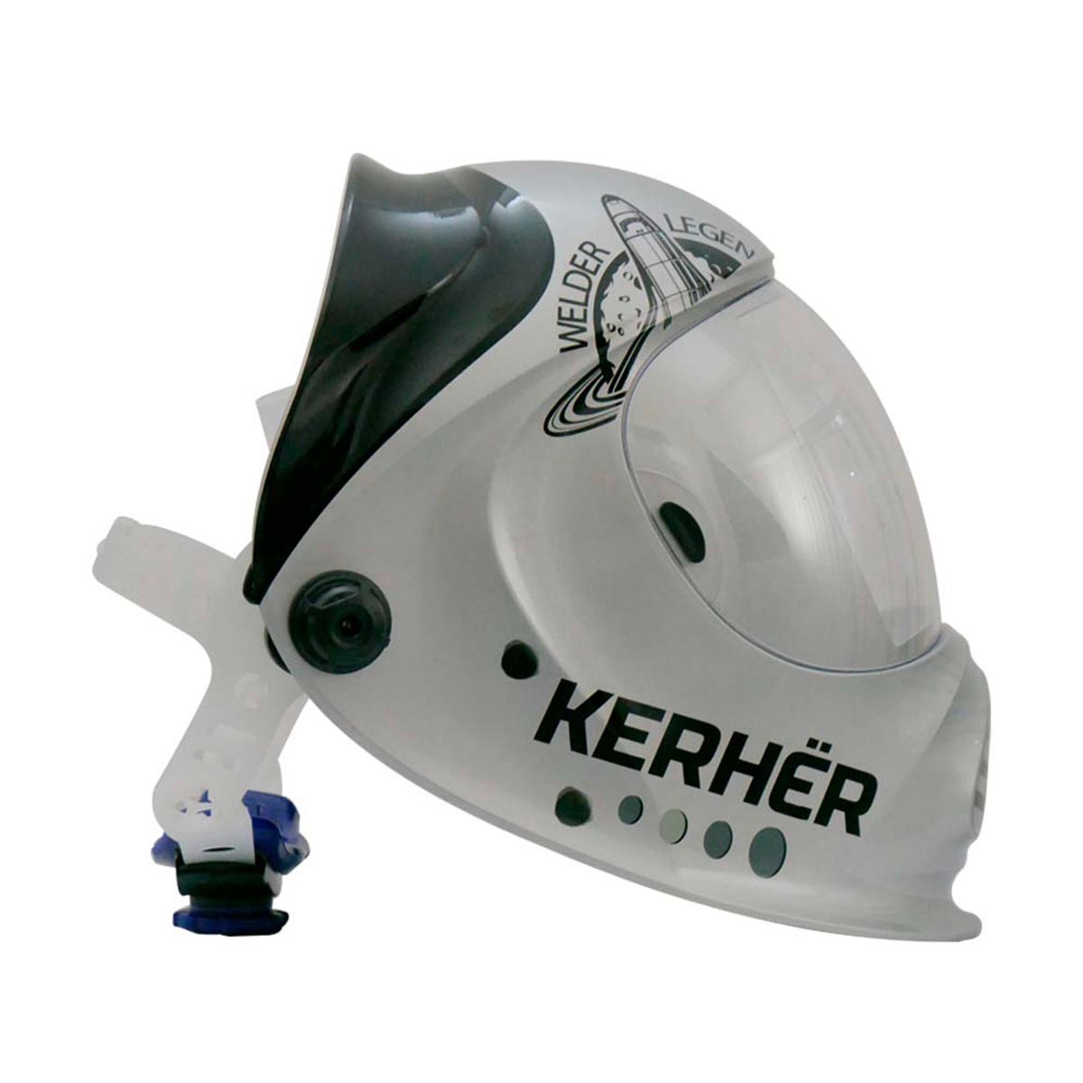 CARETA ELECTRONICA KERHËR KCS40 CON CELDAS SOLARES CONTROLES INTERNOS Y EXTERNOS PARA SOLDADOR (DISEÑO DE ASTRONAUTA)