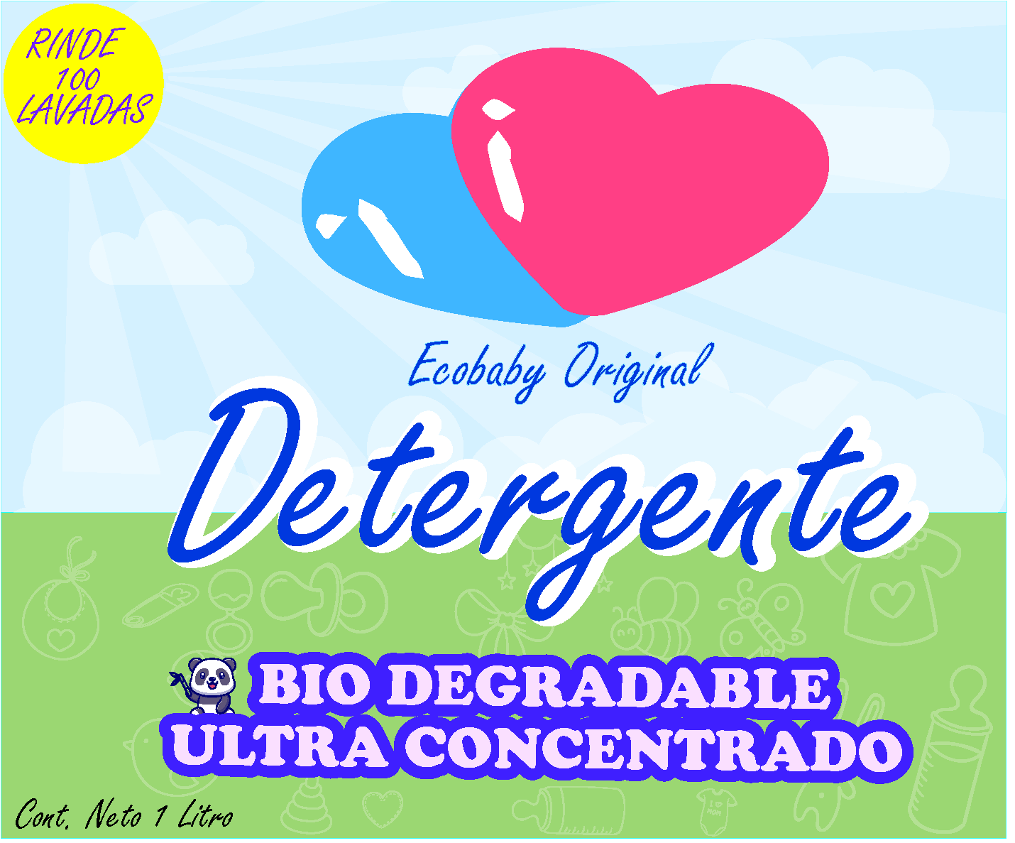 Lavado profundo Detergente para pañales ecológicos de tela ecobaby original 3 litros 