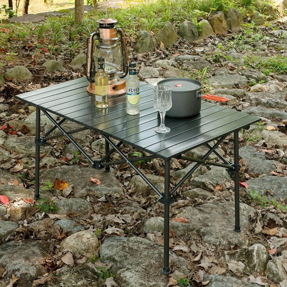 Mesa Para Jardin Exterior Portátilmesita Plegable Aluminio