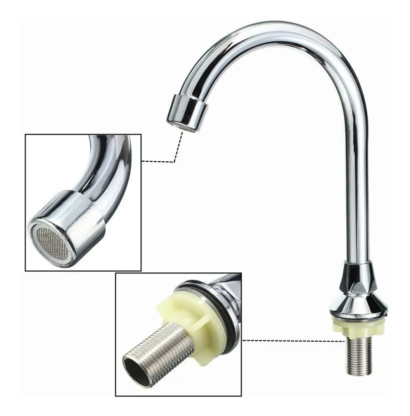 Grifo Lavabo Grifo Cobre Pedal Rosca G1/2 Manguera 1m