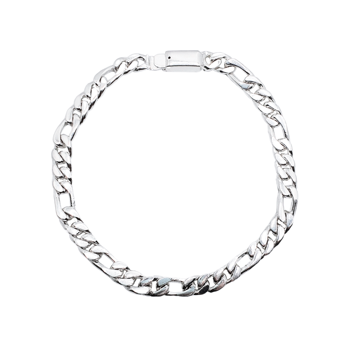 Esclava de plata .925 para Hombre hecha a mano, diseño Figaro. Incluye certificado y caja de regalo