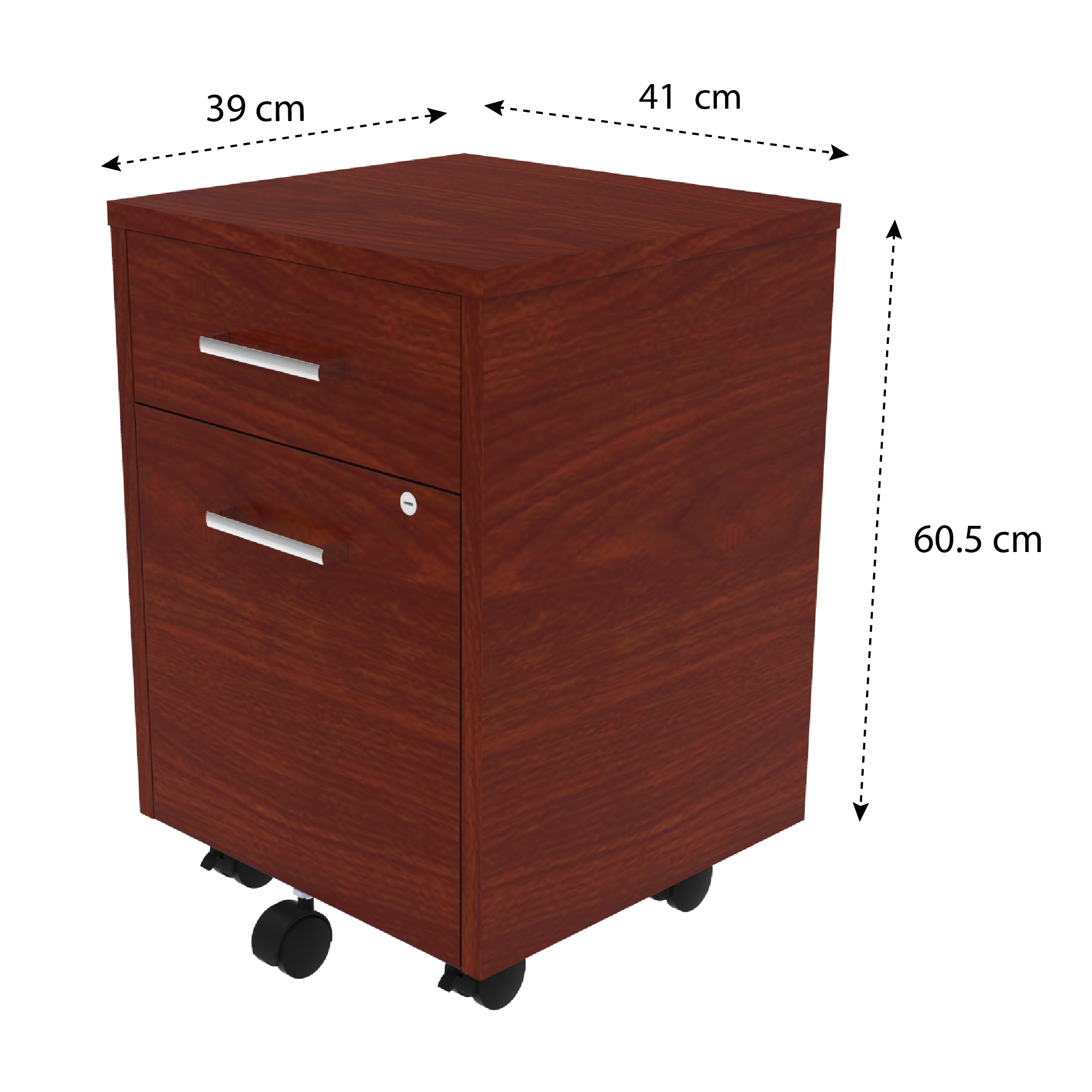 Línea Italia Archivero Móvil Tamaño Carta u Oficio Mod.106 | Color Encino Polar | Doble Cajonera con Cerradura | con Ruedas para Fácil Transporte | Materiales de Alta Calidad | para Oficina o Estudio| Disponibilidad de colores: Caoba, Eucalipto, Nogal, Blanco, Ceniza..