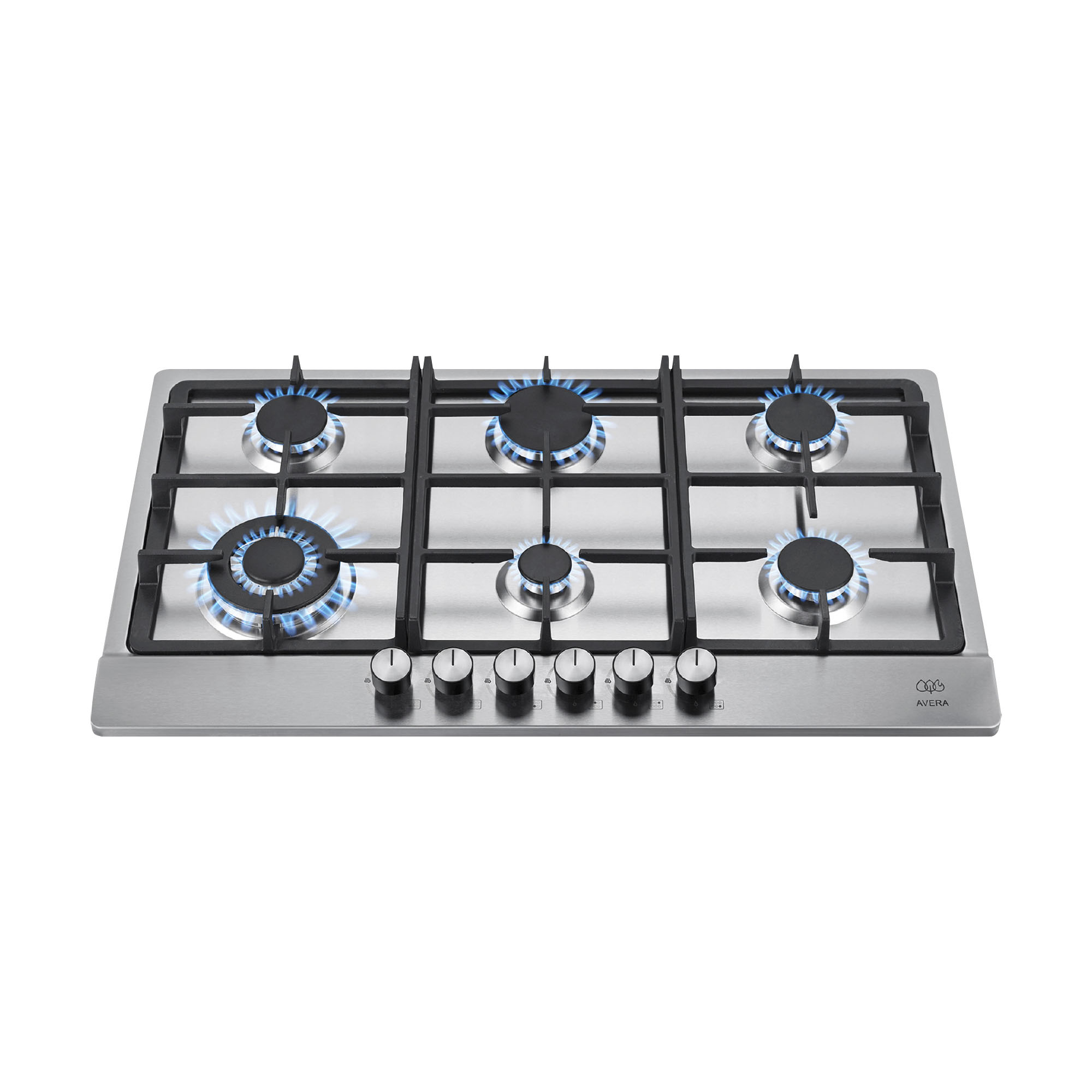 AVERA Parrilla de Gas Acero Inoxidable con 6 Quemadores AI6
