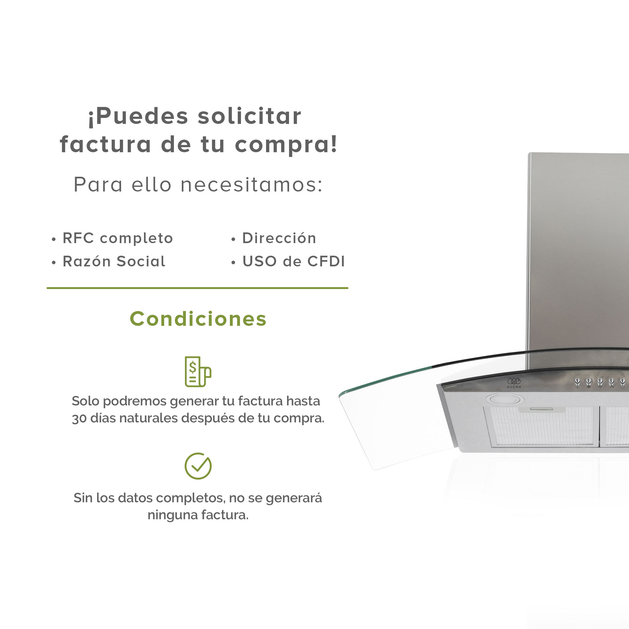 AVERA Campana Extractora o Purificadora para Cocina de Pared 90 cm Cristal Templado y Acero Inxoidable CEV90