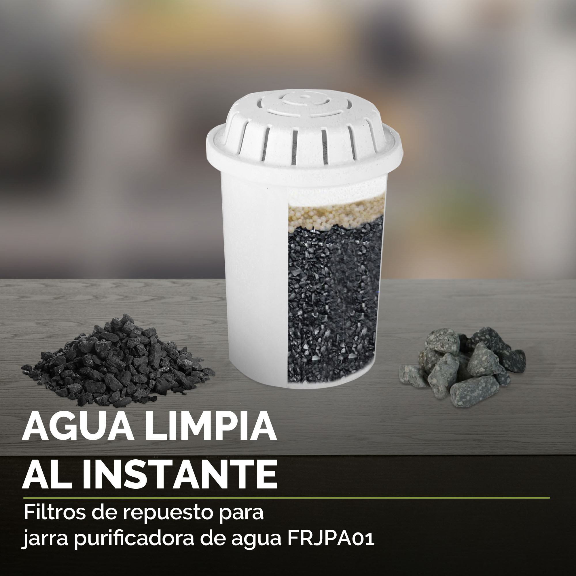 Filtro de Repuesto de Jarra Purificadora de Agua Avera FRJPA01