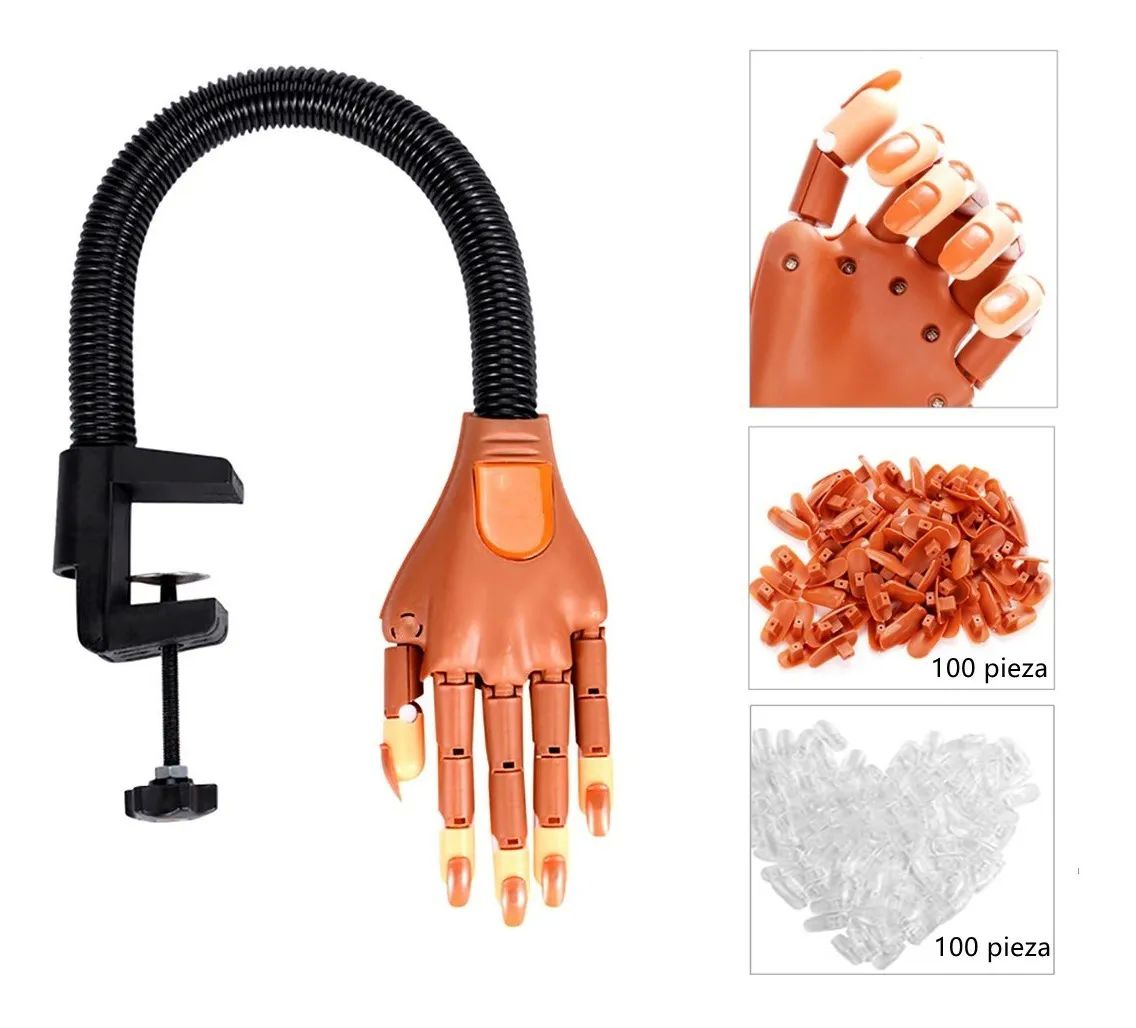 Mano Práctica Para Aplicación De Uñas Profesional 100 Tips