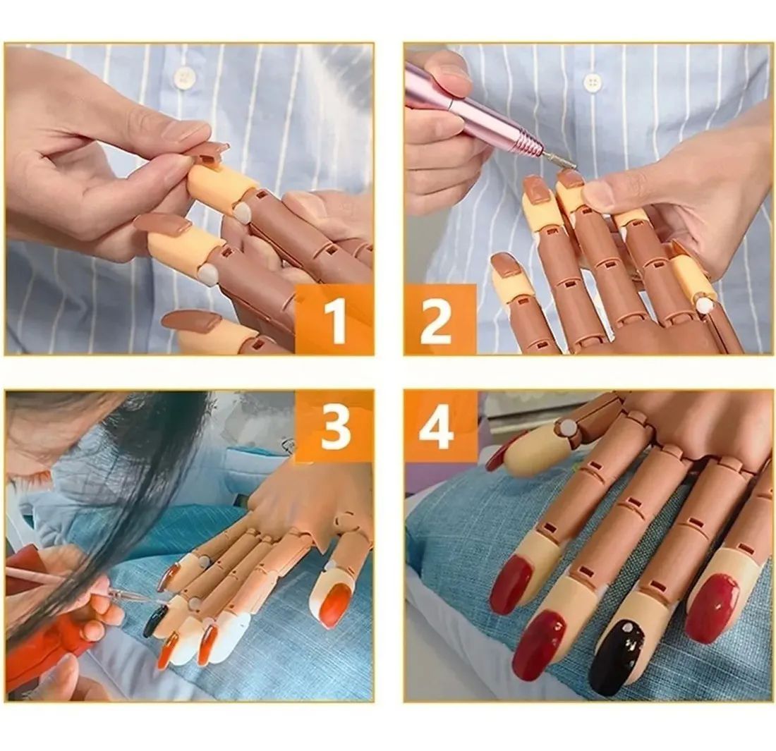Mano Práctica Para Aplicación De Uñas Profesional 100 Tips
