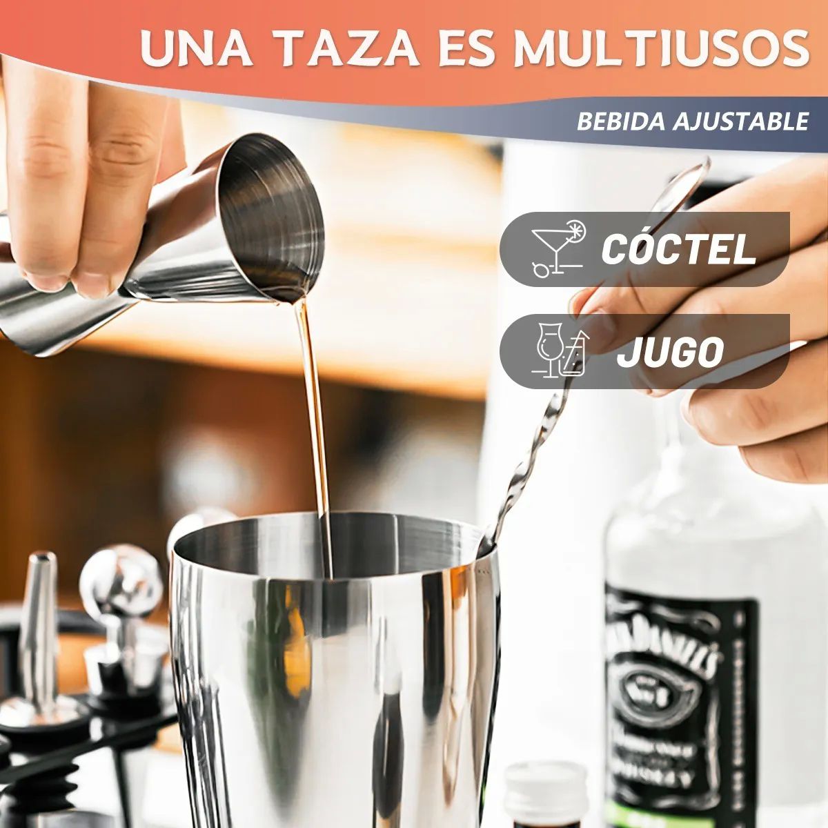 Kit De Coctelera De 750 Ml Para Bar, 20 Piezas