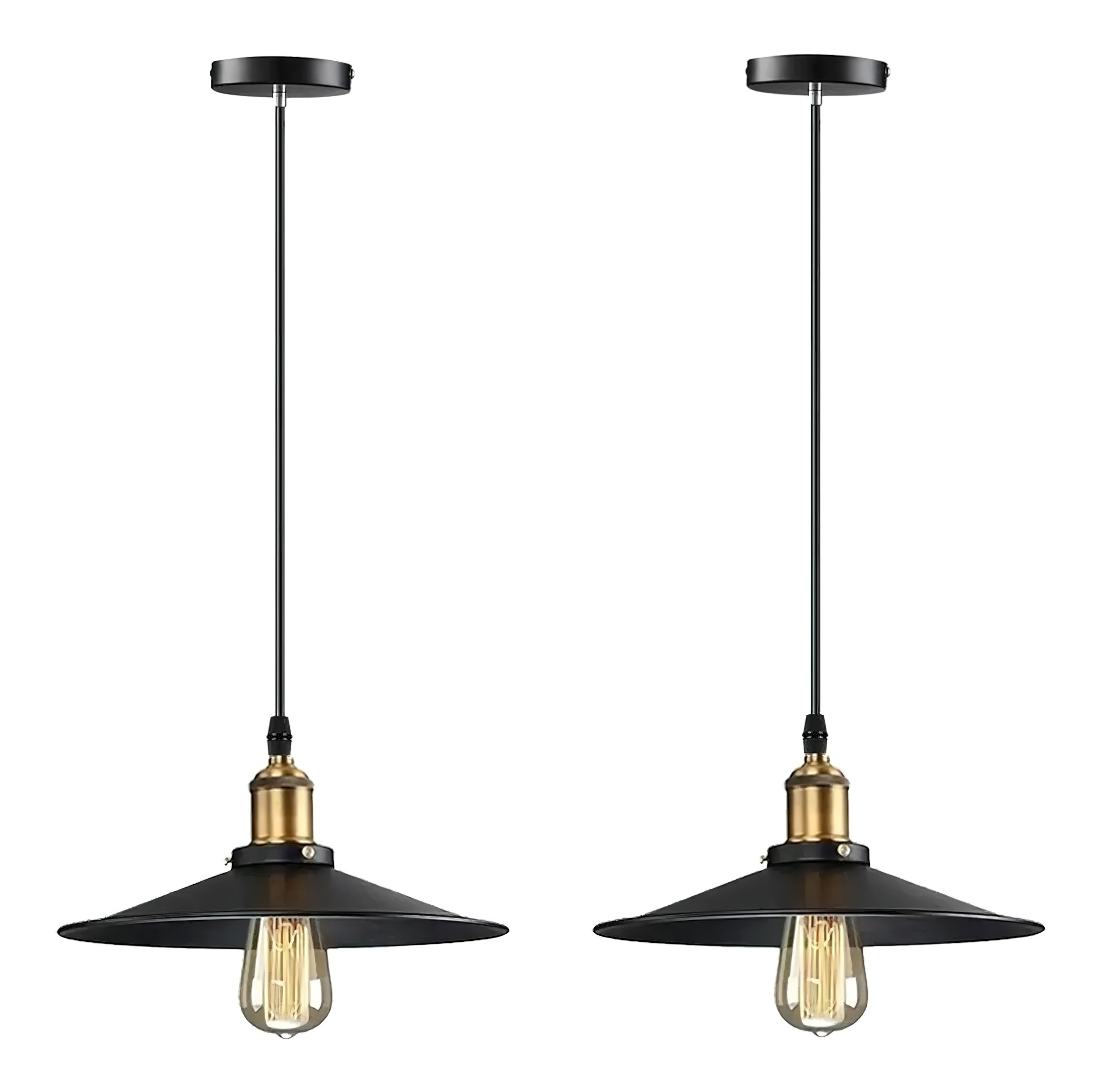 2 Retro Lámpara Colgante Lampara De Techo Industrial E26