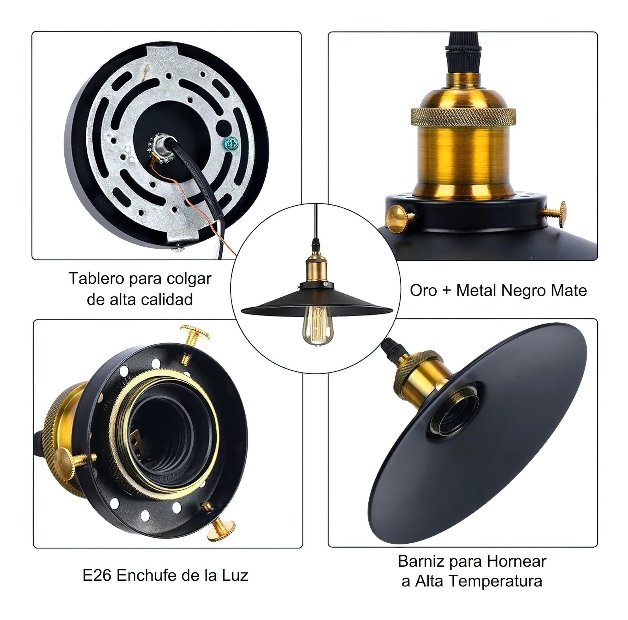 2 Retro Lámpara Colgante Lampara De Techo Industrial E26