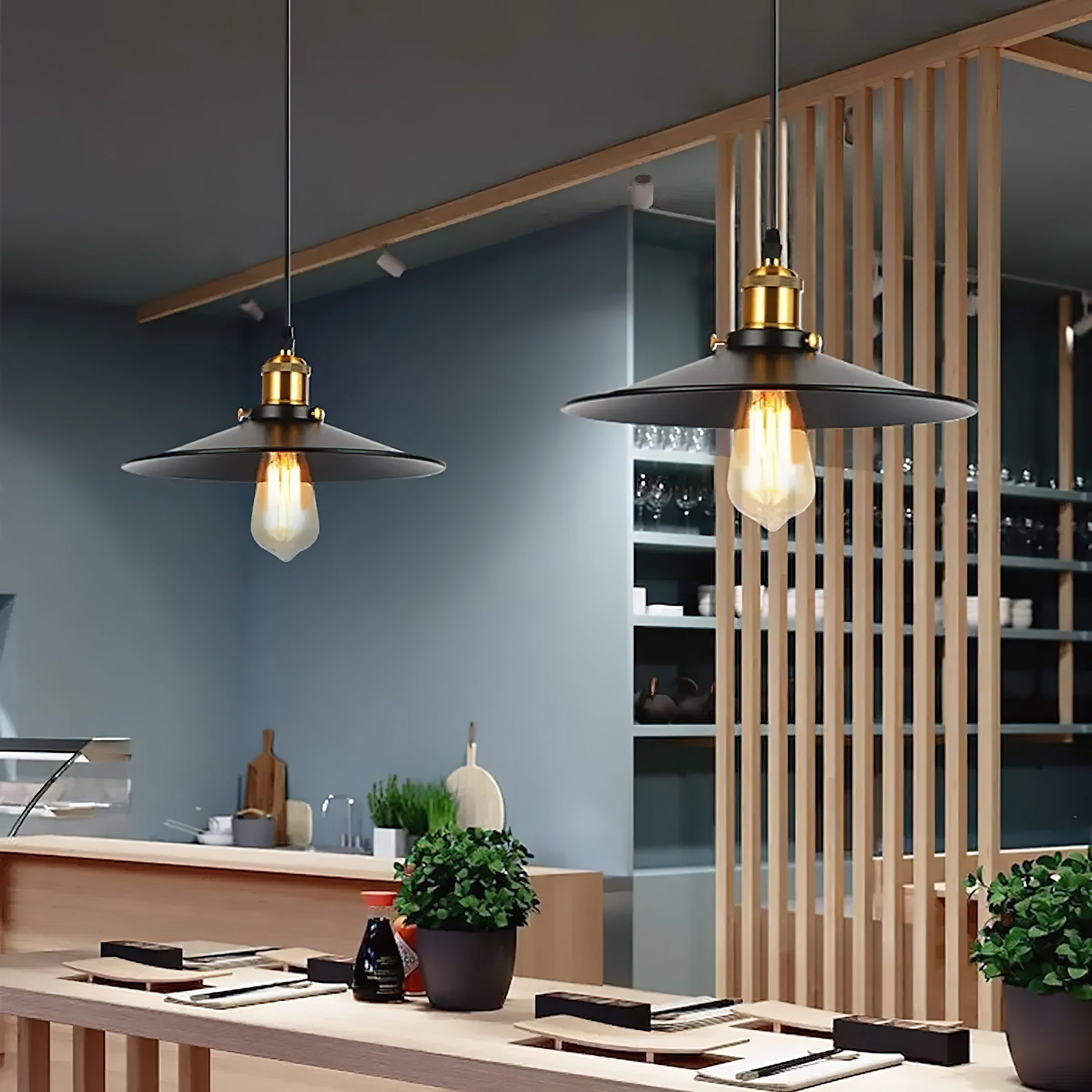 2 Retro Lámpara Colgante Lampara De Techo Industrial E26