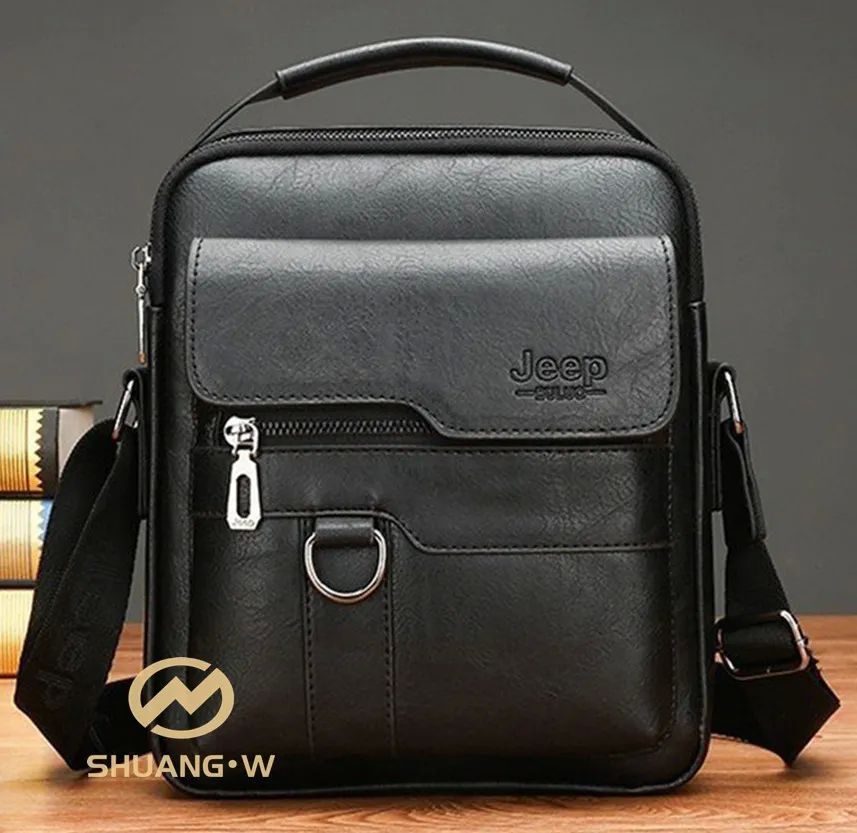 Tres Piezas de Maletin y Cartera Para Caballero Jeep Negro