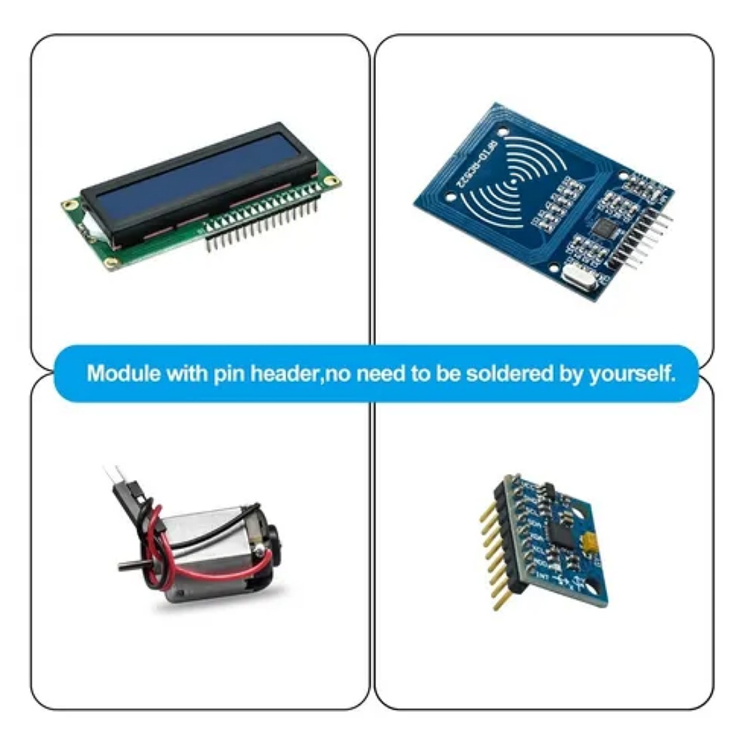 Kit Compatible C/ Arduino Uno R3 Con Español Tutorial