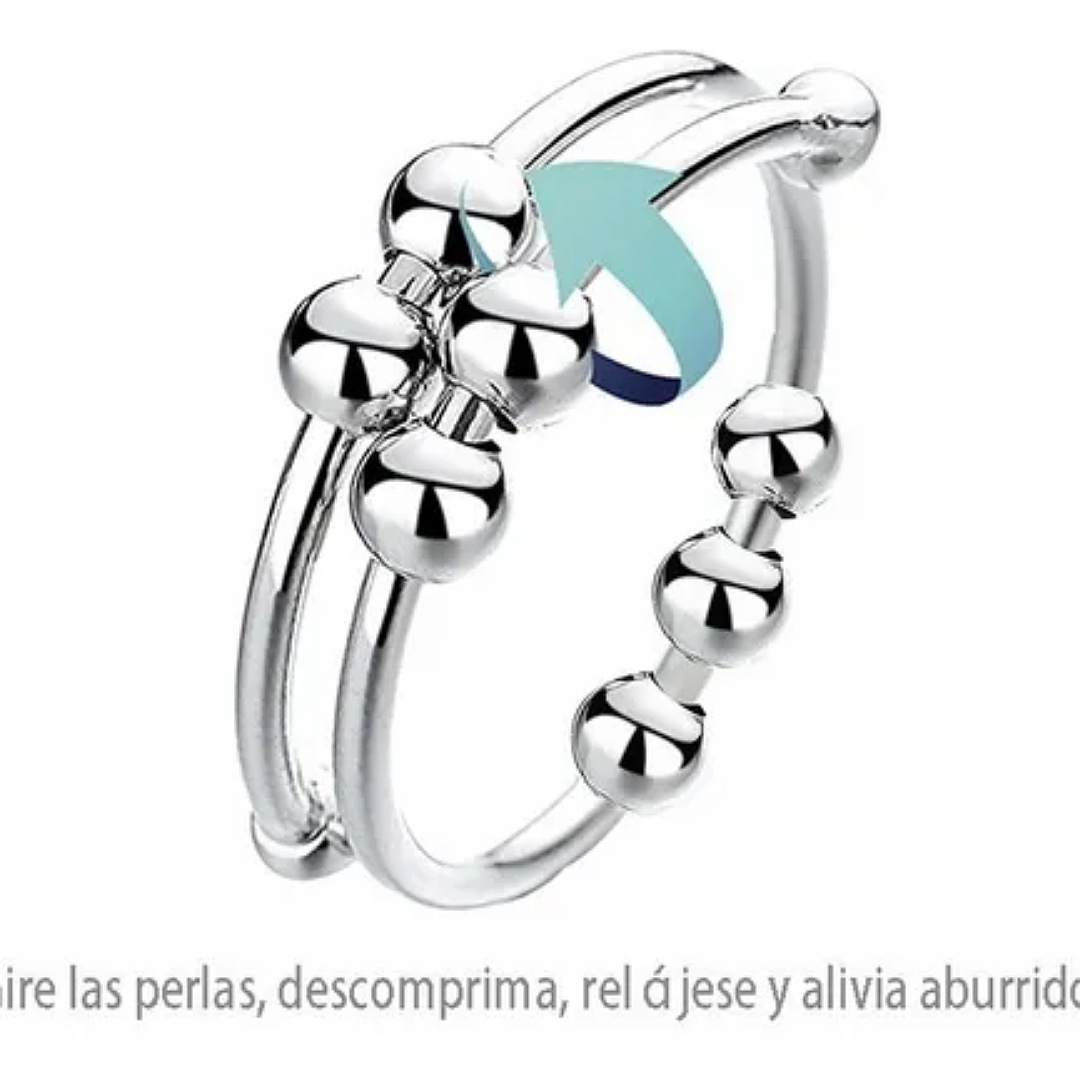 Anillo Anti-ansiedad Cuentas Giratorias Anillo De Joyería
