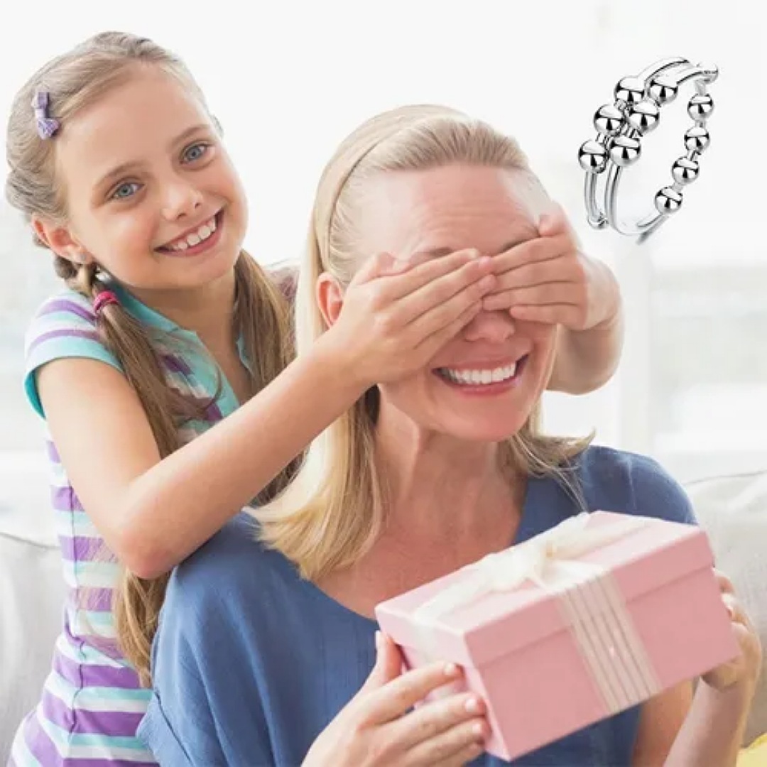 Anillo Anti-ansiedad Cuentas Giratorias Anillo De Joyería