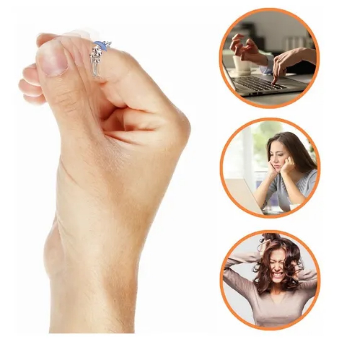 Anillo Anti-ansiedad Cuentas Giratorias Anillo De Joyería