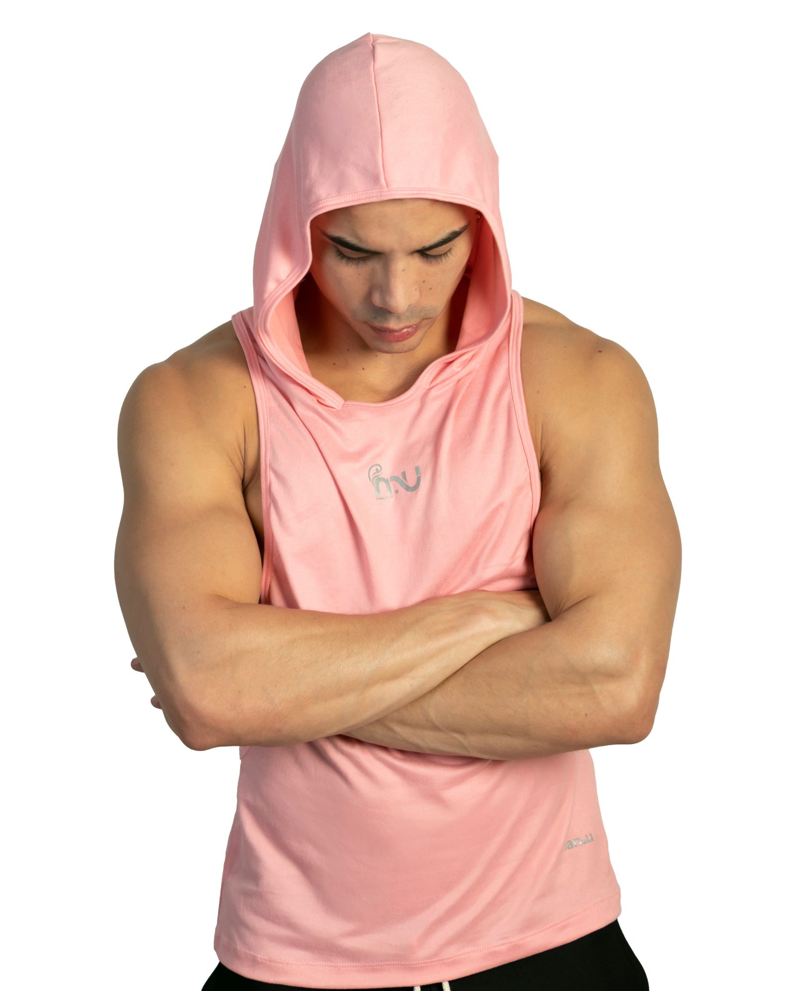 Playera Deportiva Hombre con Capucha Hoodie sin Mangas Gym - Manufit