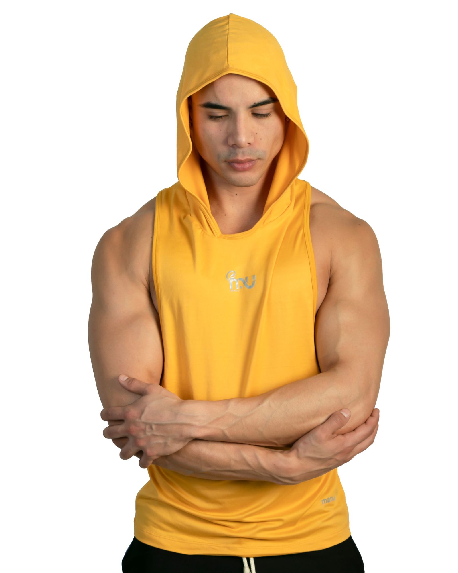 Playera Deportiva Hombre con Capucha Hoodie sin Mangas Gym - Manufit