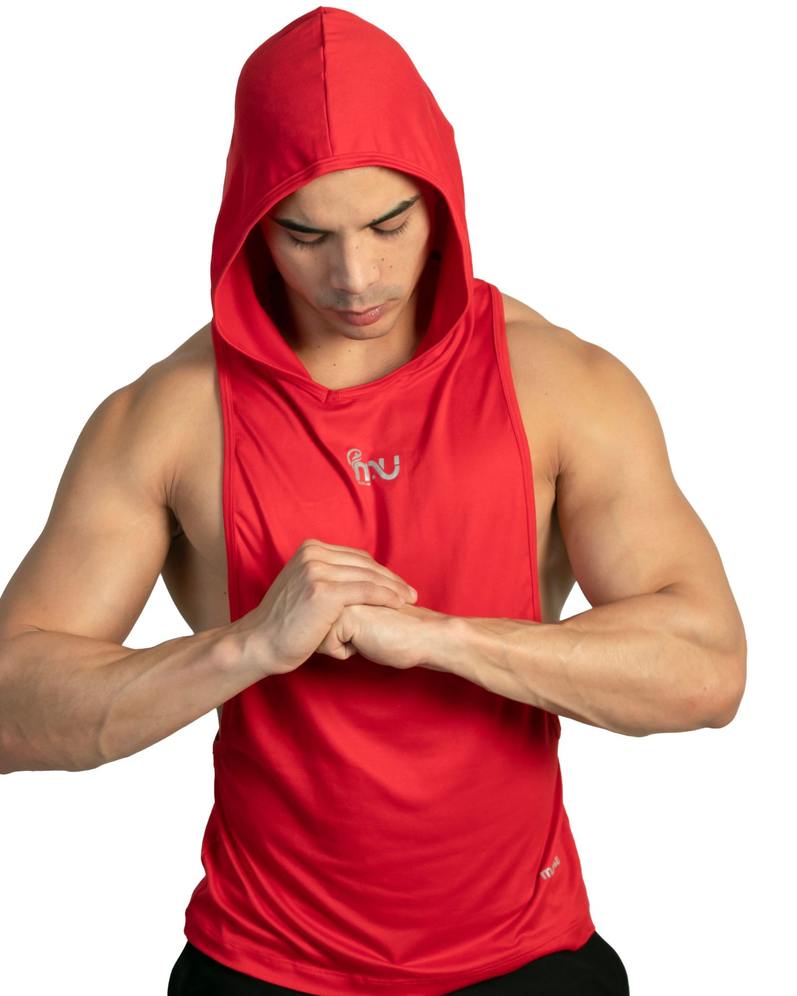 Playera Deportiva Hombre con Capucha Hoodie sin Mangas Gym - Manufit