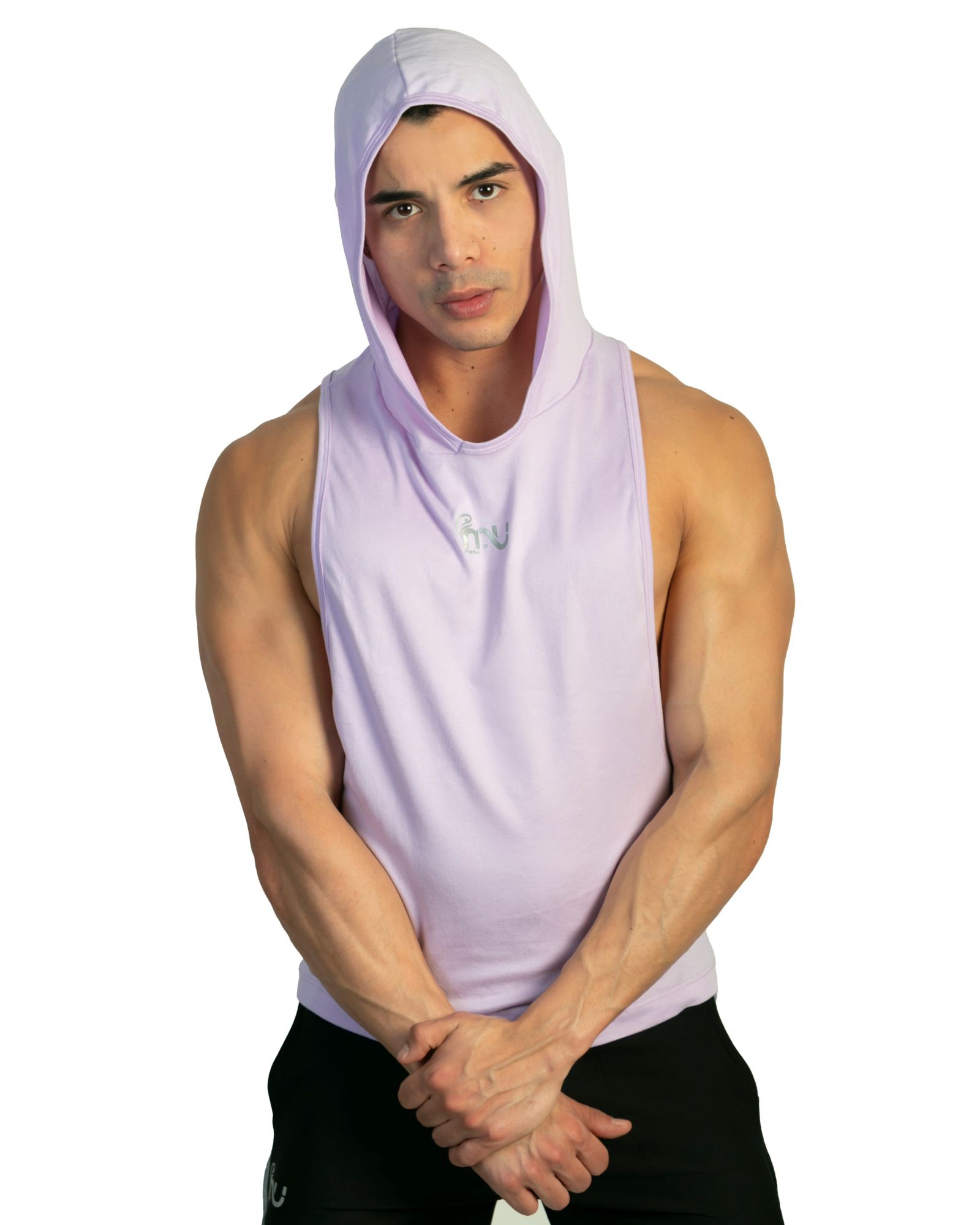 Playera Deportiva Hombre con Capucha Hoodie sin Mangas Gym - Manufit