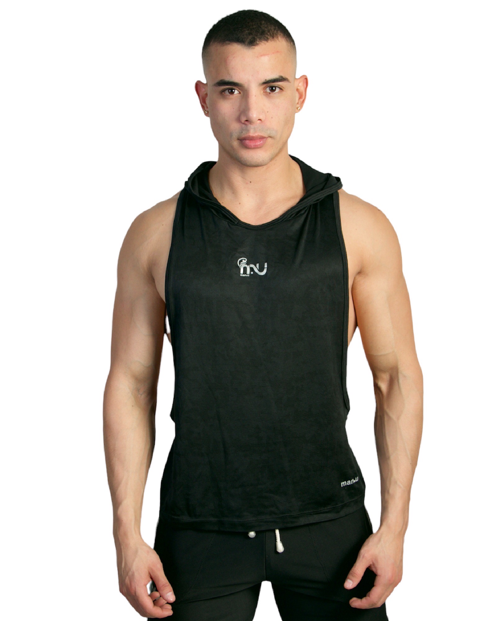 Playera Deportiva Hombre con Capucha Hoodie sin Mangas Gym - Manufit