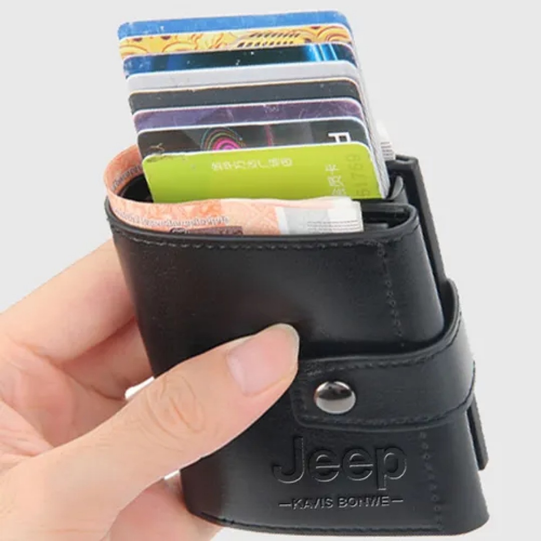 Cartera De Cuero Con Tarjetero Para Hombre Proteccion Rfid