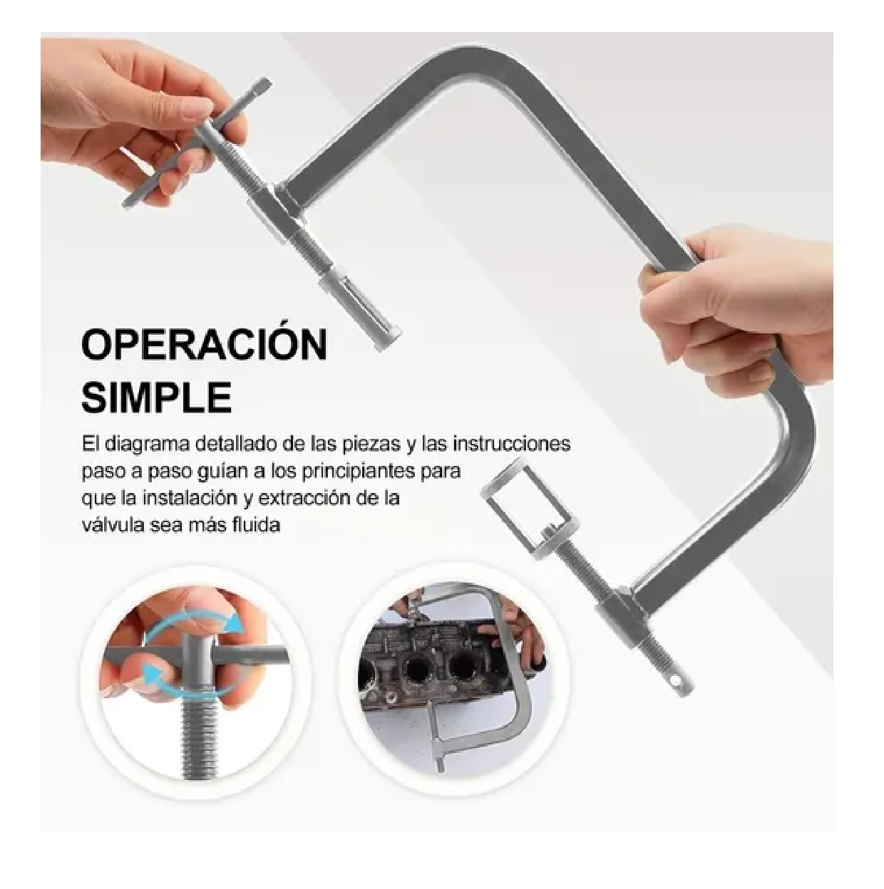 Juego Compresor De Resorte De Válvula Opresor Arco Extractor Auto