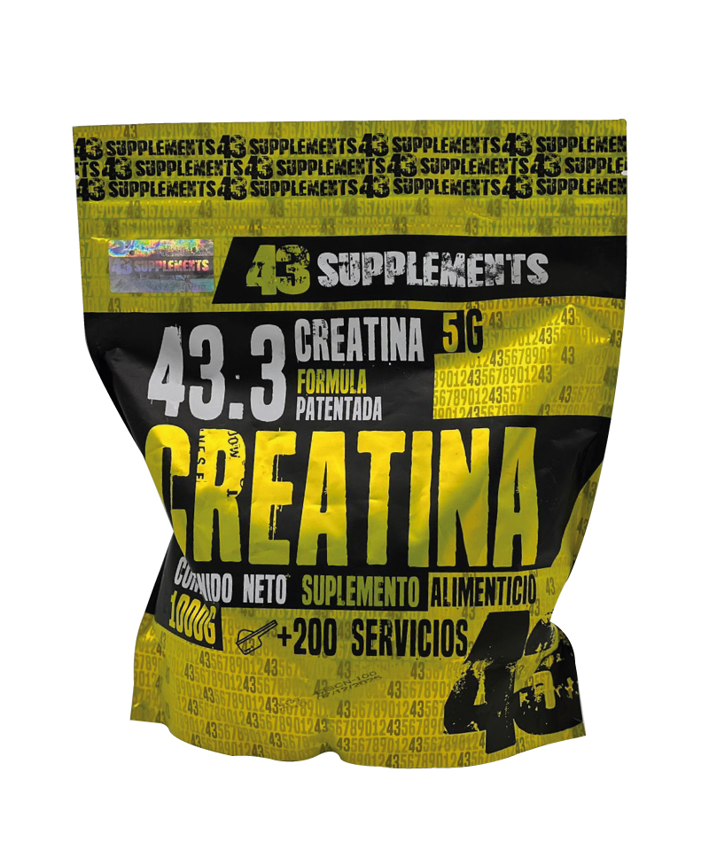 Creatina 1kg 200serv 43 supplements, Sin sabor
