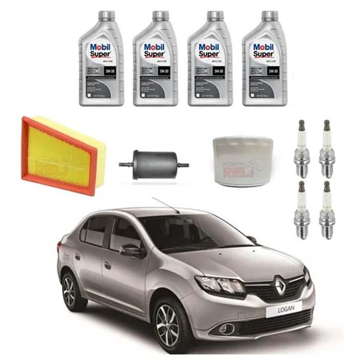 Kit Afinacion Renault Logan 1.6 Aceite Sintetico