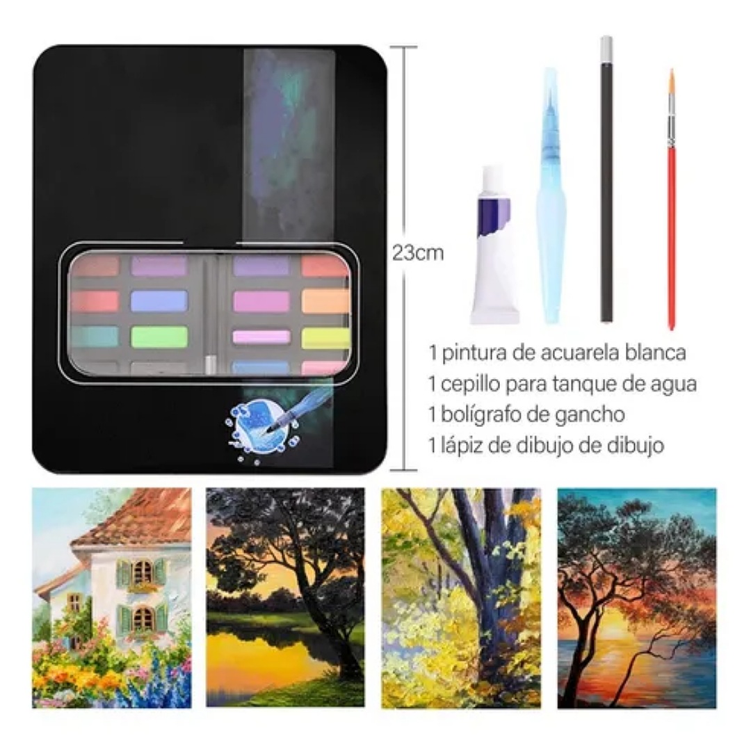 Kit Acuarelas Pintura Acuarela Para Niños 36 Colores