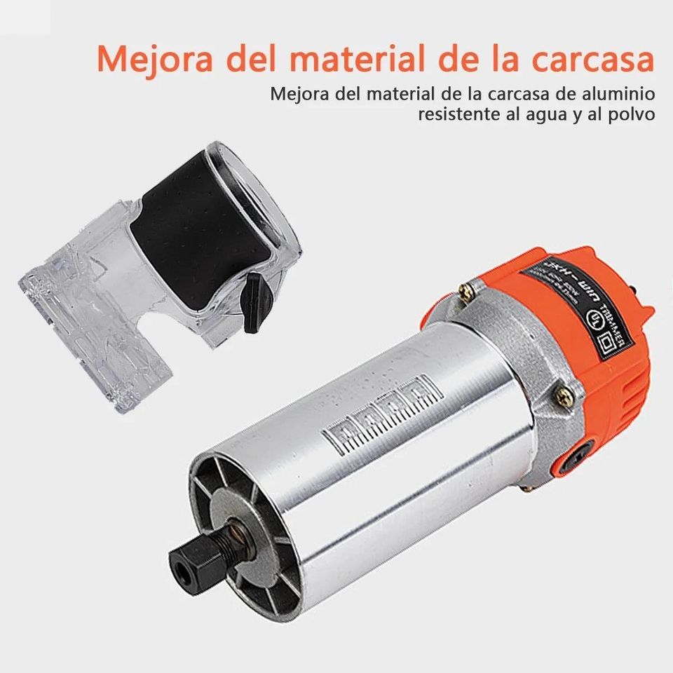 Router para Madera, Recortadora Rebajadora 800W Estuche con Accesorios 