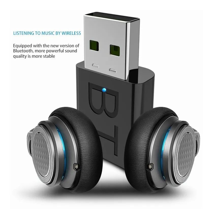 Adaptador Bluetooth 5.0 Usb 2 En 1 Para Pc/tv/auto/hogar