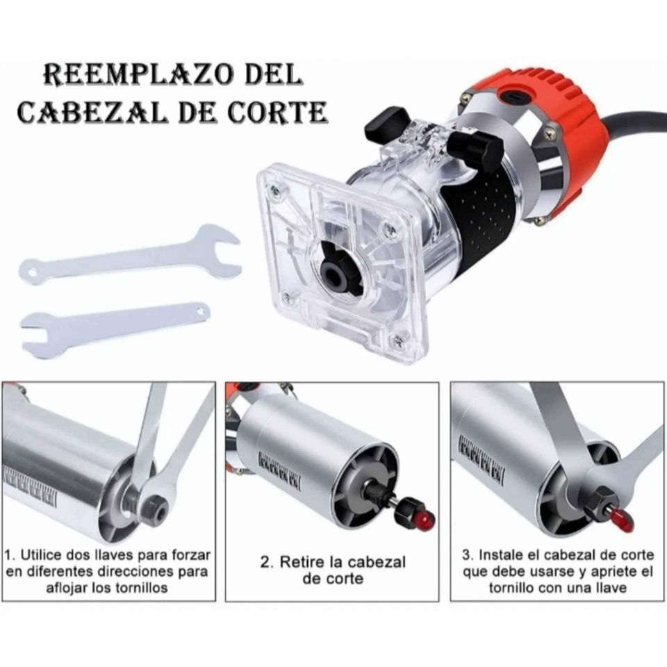 Router Madera Recortadora Rebajadora 800w+15 Brocas Carburo Fresas