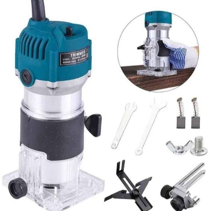 Router Madera 800w fresadora rebajadora eléctrica bordes trimmer herramientas NUEVO