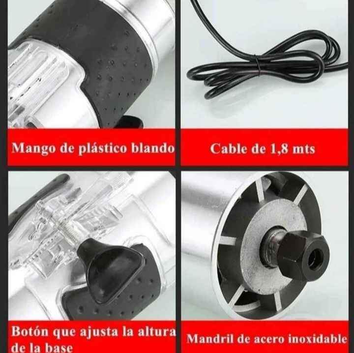 Router Madera 800w fresadora rebajadora eléctrica bordes trimmer herramientas NUEVO