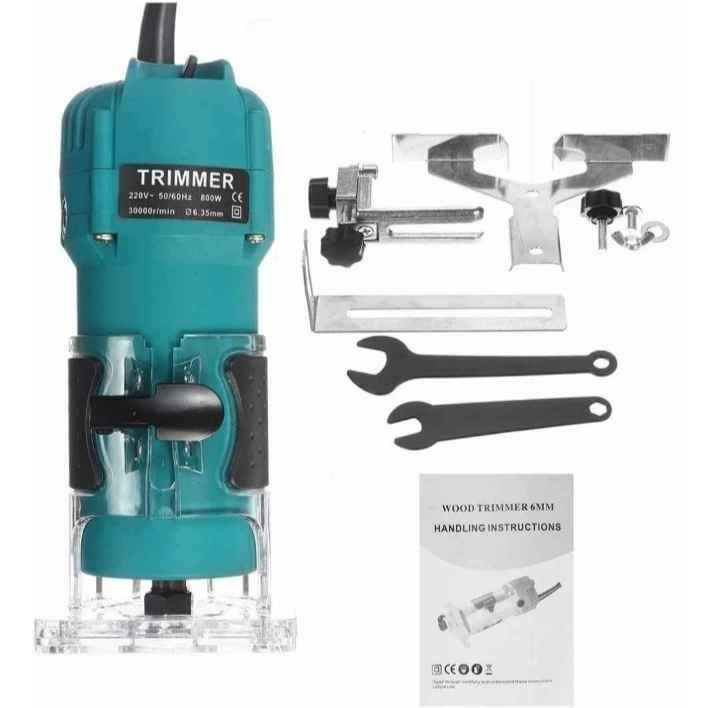 Router Madera 800w fresadora rebajadora eléctrica bordes trimmer herramientas NUEVO