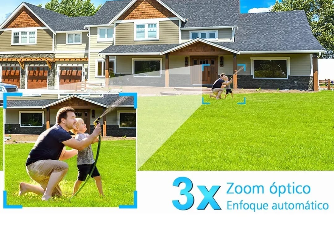 Cámara De Seguridad Wifi Para Uso Exterior E Interior, Ip66.