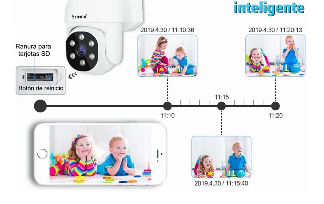 Cámara De Seguridad Wifi Para Uso Exterior E Interior, Ip66.