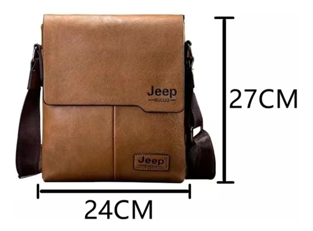 Tres Piezas de Bolsa Para Hombre Jeep Marron Claro