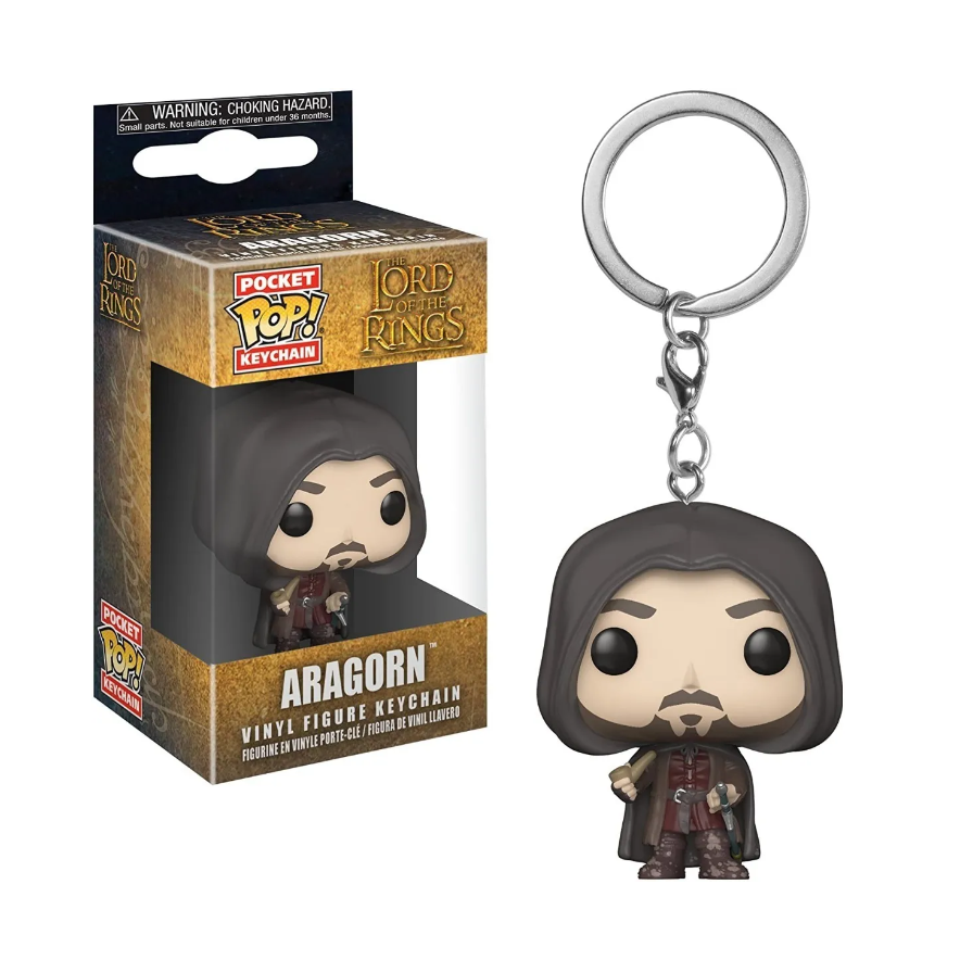 Llavero Funko Pocket Pop Aragorn Señor De los Anillos Figura 3D