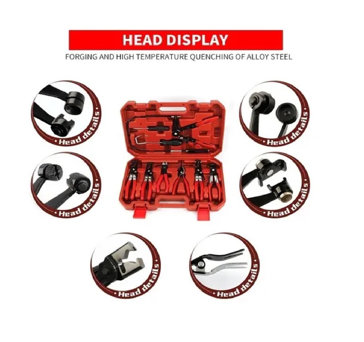 Set Pinza Con Manguera Para Abrazaderas Radiador Seguros Auto